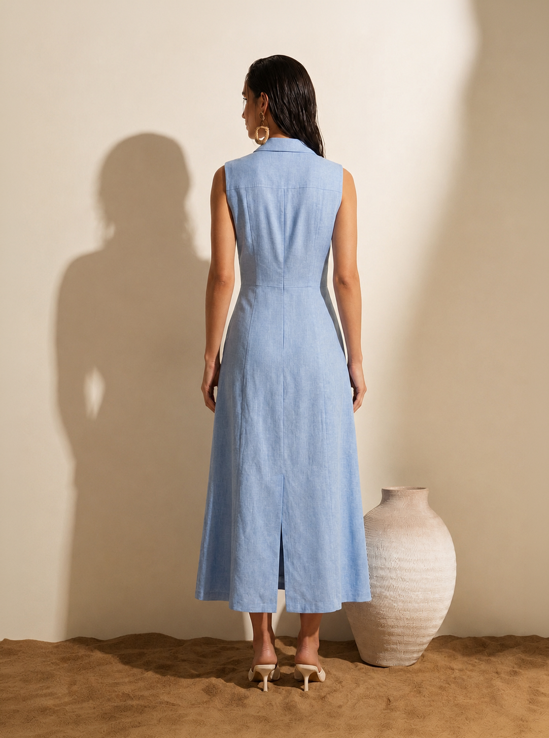Double-Breasted Blazer Dress – Powder Blue