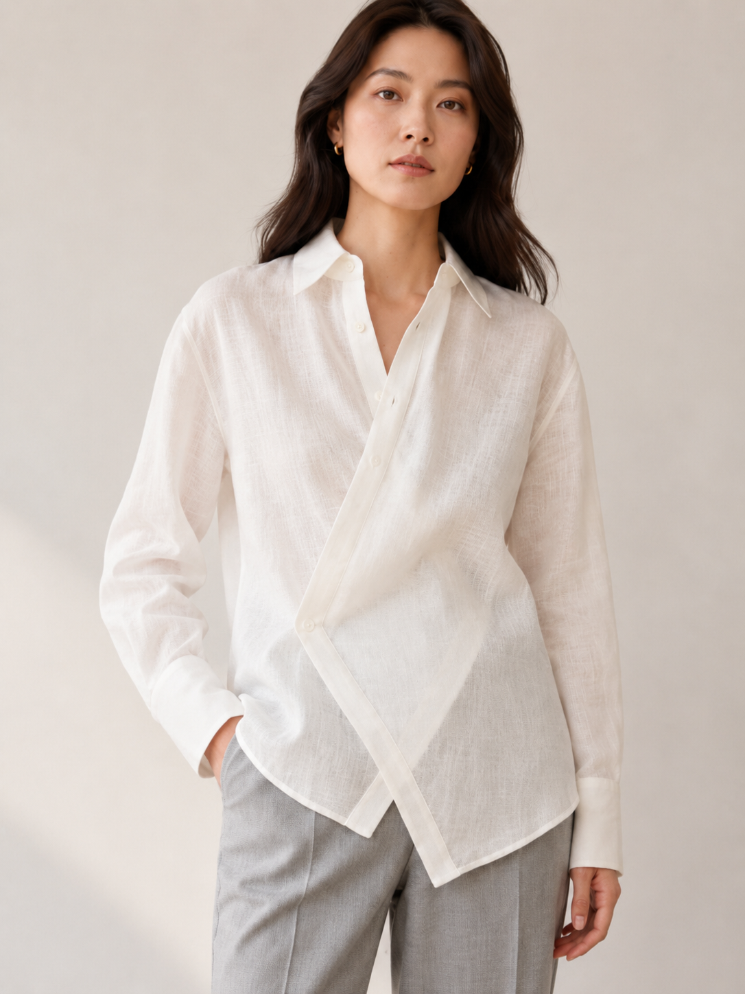 Linen Wrap Shirt