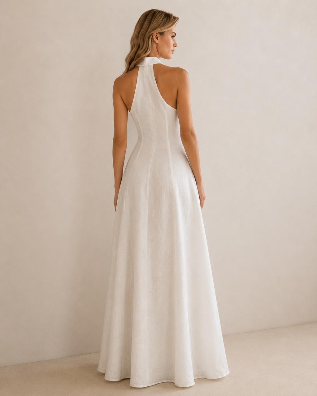 The Riviera Linen Maxi Dress