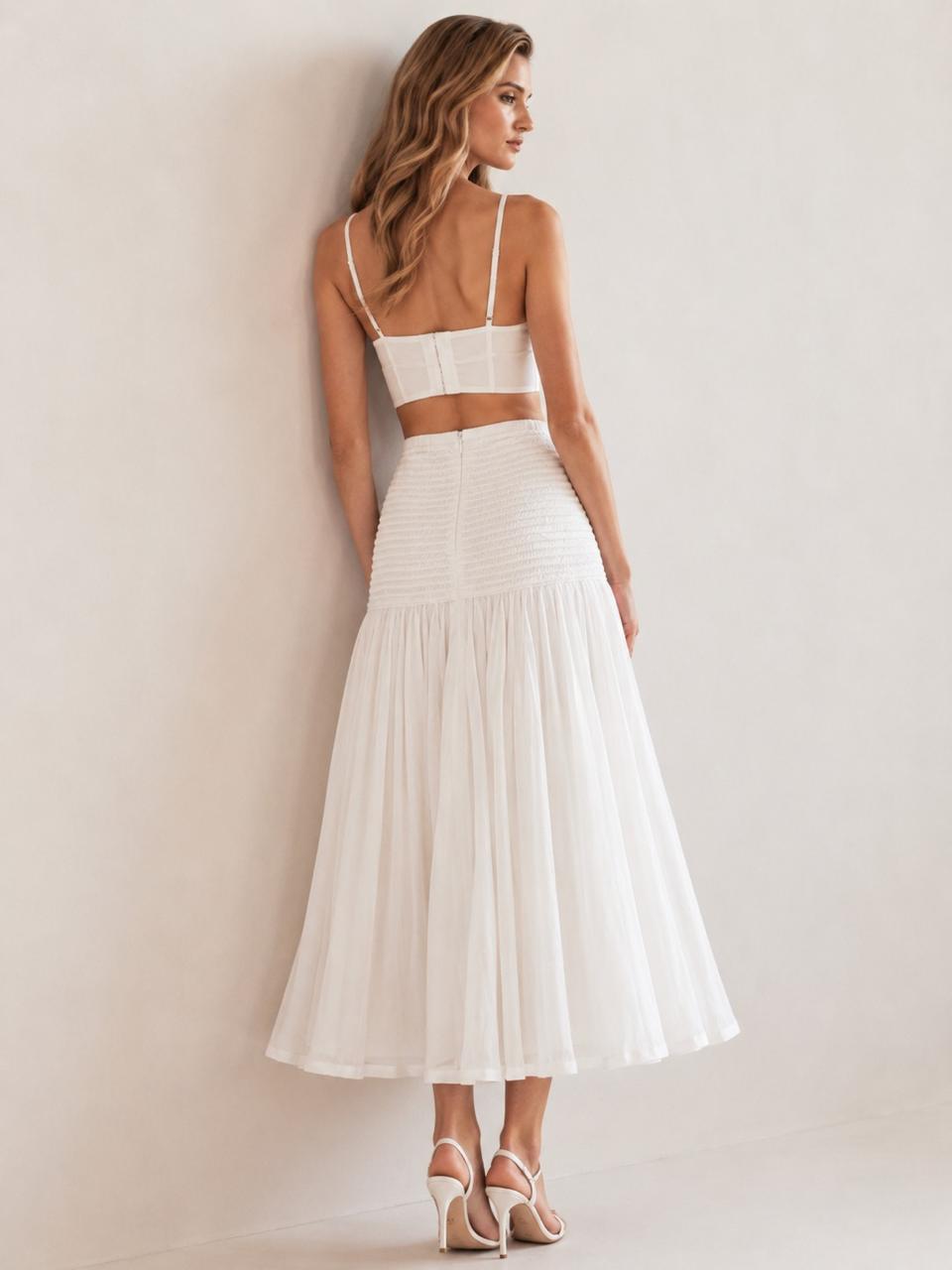 The Élan Maxi Skirt – Soft Ivory